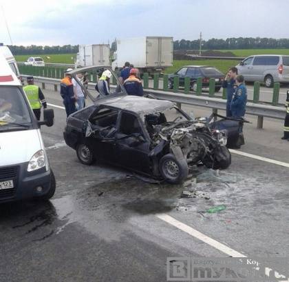 Тяжёлая авария в Кореновском районе 19 мая 2016 года: один погибший и четверо пострадавших