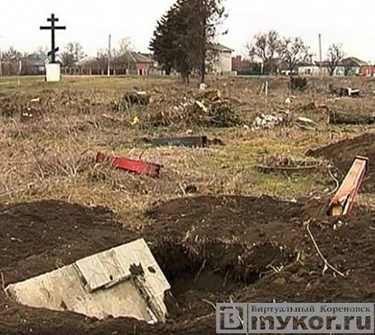 В связи с разрушением старого кладбища Кореновское благочиние объявляет сбор данных захороненных
