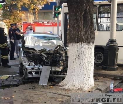 27-летний житель Кореновска стал причиной жёсткой аварии в Краснодаре (видео)