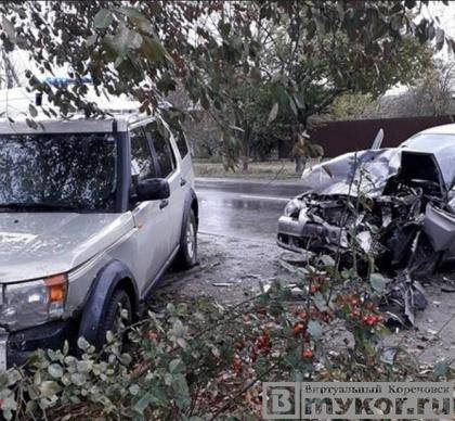 В результате ДТП в Кореновске 17 ноября 2018 года пострадали 2 автомобиля и 5 человек (фото)