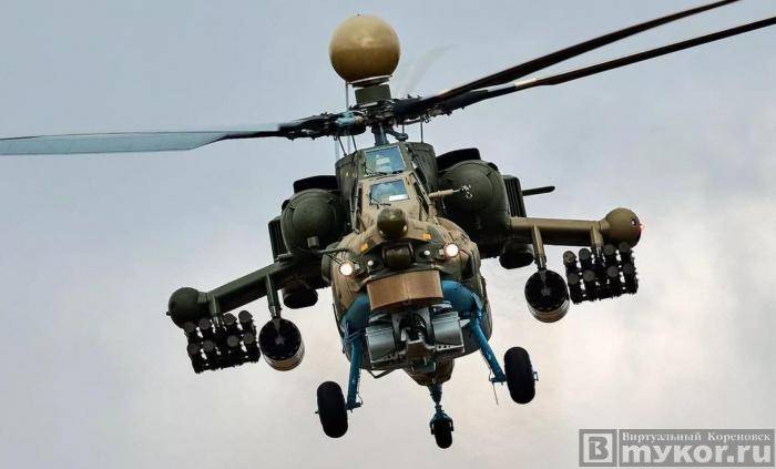 Кореновские вертолётчики приступили к тренировкам на новейших модернизированных вертолетах Ми-28УБ
