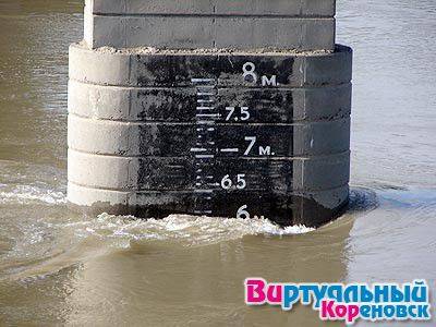 В связи с ожидаемым повышением уровня рек могут быть затруднены подъезды к Кореновску