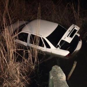 В Кореновске водитель утопил свой автомобиль в дренажной яме