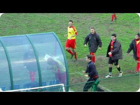 HILARIOUS Soccer (Football) Goal Celebration | Head Butt Costs Player A Red Card