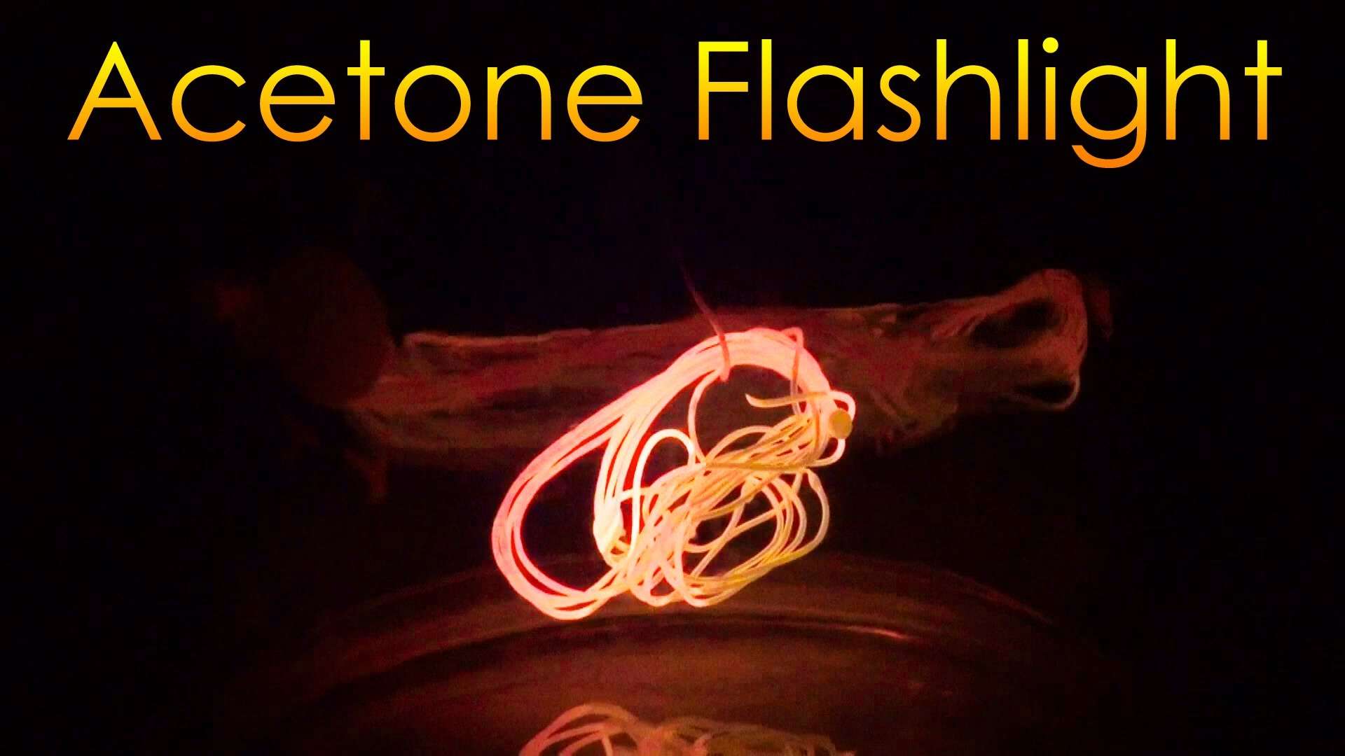Acetone Flashlight - Reaction of Acetone Oxidation , Glowing wire!