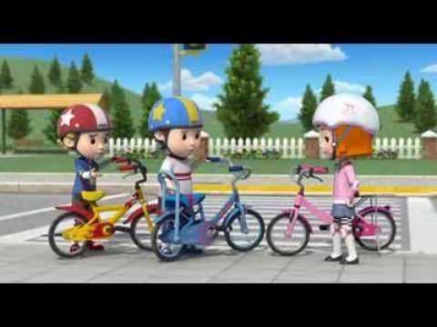 Робокар Поли : Правила дорожного движения - Безопасная езда на велосипеде Часть 2  (мультфильм 18)
