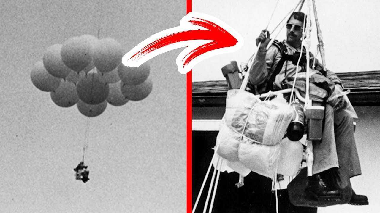 Мужчина летел 1,5 часа на 45 воздушных шарах